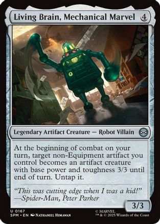 Living Brain, Mechanical Marvel (SPM-167) - Marvel's Spider-Man Foil