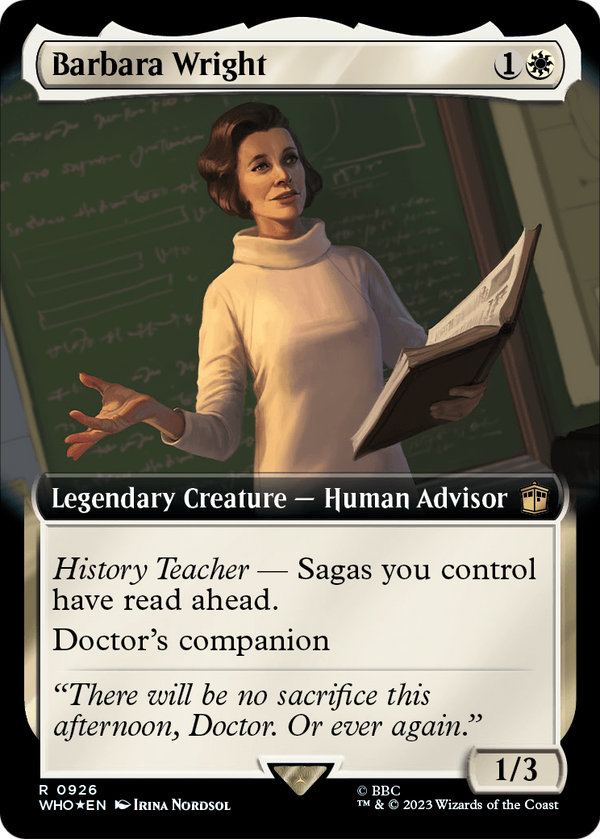 Barbara Wright (Extended Art) (Surge Foil) (WHO-926) - Doctor Who: (Extended Art) Foil