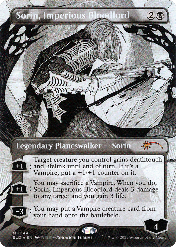 Sorin, Imperious Bloodlord (Borderless) (SLD-1244) - Secret Lair Drop (Borderless) Foil