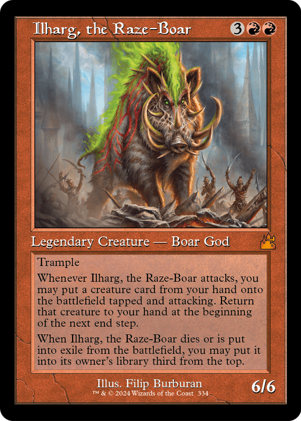 Ilharg, the Raze-Boar (Retro Frame) (RVR-334) - Ravnica Remastered