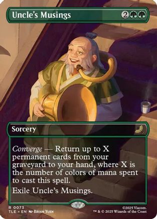 Uncle's Musings (Borderless) (TLE-073) - Avatar: The Last Airbender: Eternal-Legal Foil