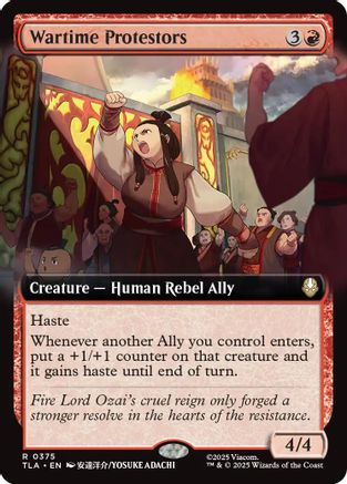 Wartime Protestors (Extended Art) (TLA-375) - Avatar: The Last Airbender Foil