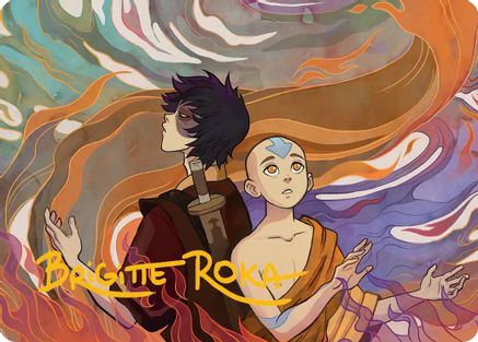 Fated Firepower Art Card (Gold-Stamped Signature) (ASTLA-043) - Art Series: Avatar: The Last Airbender