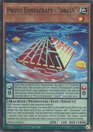 Proto Enneacraft - "orgIA" (Super Rare) (PHRE-EN016) - Phantom Revenge 1st Edition
