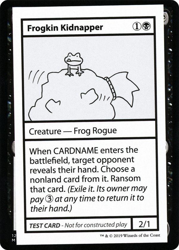 Frogkin Kidnapper (No PW Symbol) (CMB1-) - Mystery Booster Playtest Cards 2021
