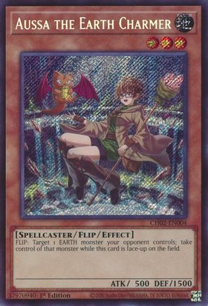 Aussa the Earth Charmer (CH02-EN004) - THE CHRONICLES DECK: Spirit Charmers (All-Foil Edition) 1st Edition