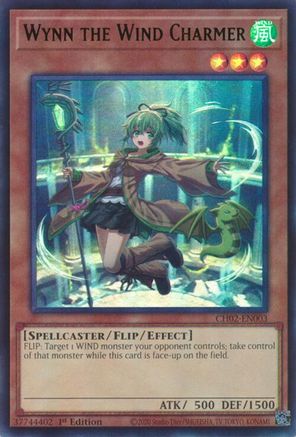 Wynn the Wind Charmer (Ultra Rare) (CH02-EN003) - THE CHRONICLES DECK: Spirit Charmers (All-Foil Edition) 1st Edition
