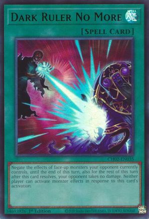 Dark Ruler No More (CH02-EN035) - THE CHRONICLES DECK: Spirit Charmers (All-Foil Edition) 1st Edition