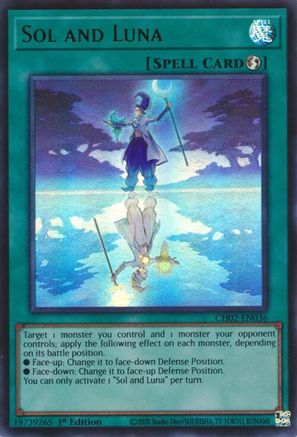 Sol and Luna (CH02-EN036) - THE CHRONICLES DECK: Spirit Charmers (All-Foil Edition) 1st Edition