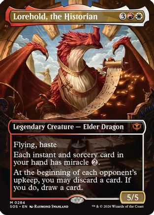 Lorehold, the Historian (Borderless) (SOS-284) - Secrets of Strixhaven Foil