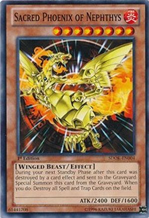 Sacred Phoenix of Nephthys (SDOK-EN004) - Structure Deck: Onslaught of the Fire Kings 1st Edition