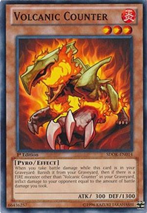 Volcanic Counter (SDOK-EN014) - Structure Deck: Onslaught of the Fire Kings 1st Edition