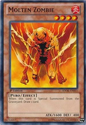 Molten Zombie (SDOK-EN015) - Structure Deck: Onslaught of the Fire Kings 1st Edition