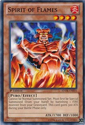 Spirit of Flames (SDOK-EN016) - Structure Deck: Onslaught of the Fire Kings 1st Edition