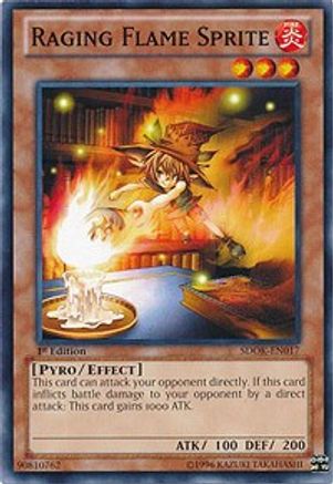 Raging Flame Sprite (SDOK-EN017) - Structure Deck: Onslaught of the Fire Kings 1st Edition