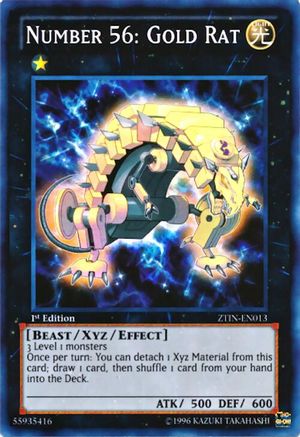 Number 56: Gold Rat (ZTIN-EN013) - 2013 Zexal Collection Tin 1st Edition