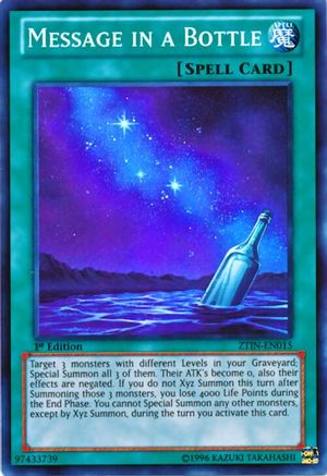 Message in a Bottle (ZTIN-EN015) - 2013 Zexal Collection Tin 1st Edition