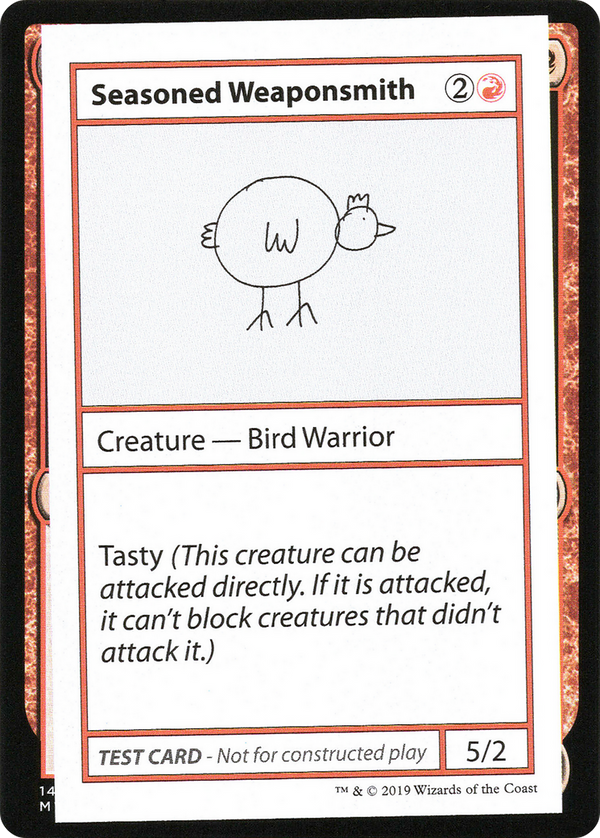 Seasoned Weaponsmith (No PW Symbol) (CMB1-) - Mystery Booster Playtest Cards 2021