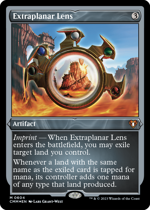 Extraplanar Lens (Foil Etched) (CMM-604) - Commander Masters Foil
