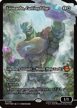 Leonardo, Cutting Edge (Showcase) (TMT-281) - Teenage Mutant Ninja Turtles Foil
