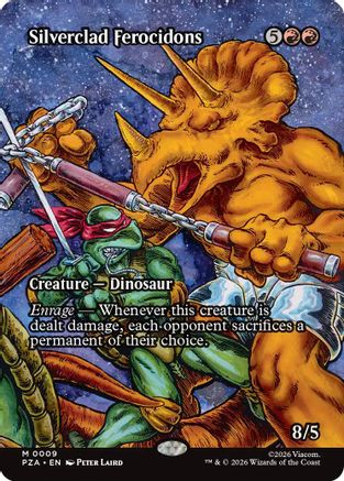 Silverclad Ferocidons (Borderless) (PZA-009) - Teenage Mutant Ninja Turtles Eternal-Legal Foil