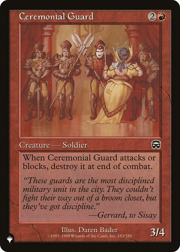 Ceremonial Guard (LIST-MMQ-182) - The List
