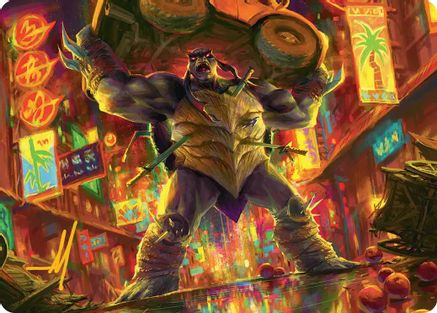 Slash, Reptile Rampager Art Card (Gold-Stamped Signature) (ASTMT-010) - Art Series: Teenage Mutant Ninja Turtles