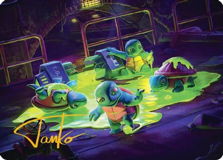 The Ooze Art Card (Gold-Stamped Signature) (ASTMT-018) - Art Series: Teenage Mutant Ninja Turtles