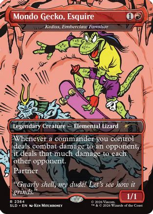 Mondo Gecko, Esquire - Kediss, Emberclaw Familiar (SLD-2364) - Secret Lair Drop Series Foil