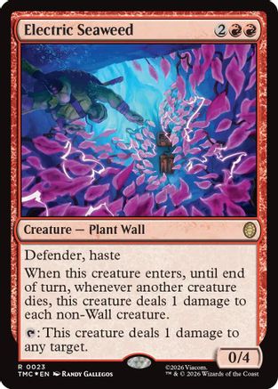 Electric Seaweed (Surge Foil) (TMC-023) - Commander: Teenage Mutant Ninja Turtles Foil