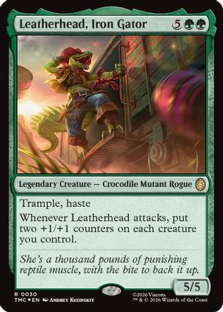 Leatherhead, Iron Gator (Surge Foil) (TMC-030) - Commander: Teenage Mutant Ninja Turtles Foil