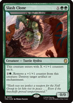 Slash Clone - Steelbane Hydra (Surge Foil) (TMC-052) - Commander: Teenage Mutant Ninja Turtles Foil
