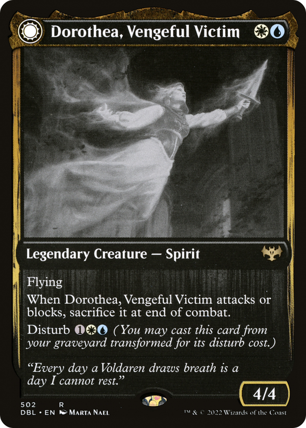 Dorothea, Vengeful Victim (DBL-502) - Innistrad: Double Feature: (Double Faced Transform) Foil