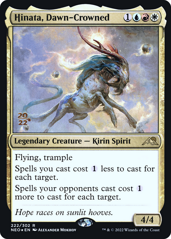 Hinata, Dawn-Crowned (PRE-222) - Kamigawa: Neon Dynasty Promos Foil