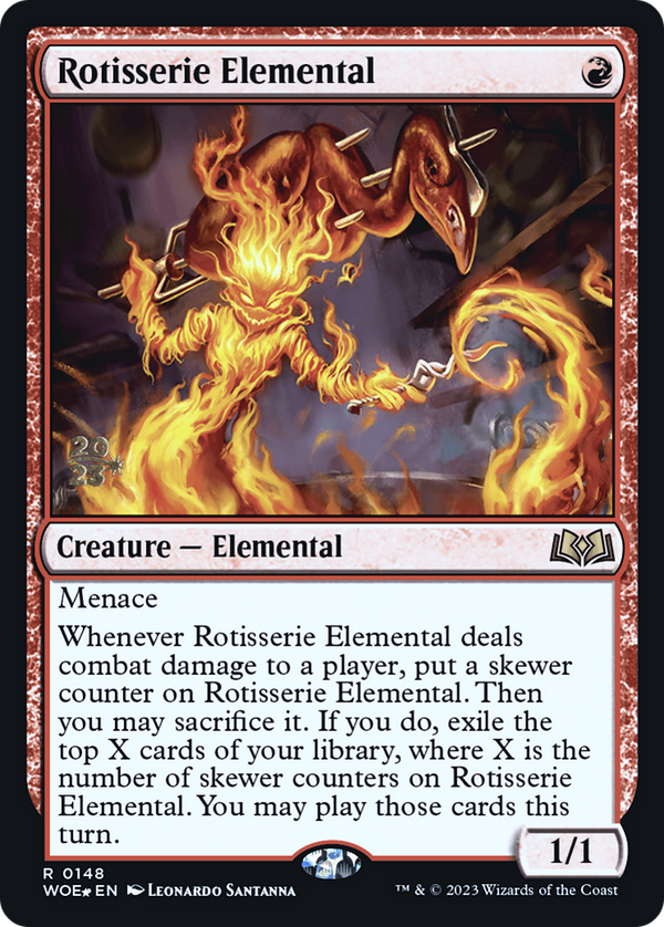Rotisserie Elemental (PRE-148) - Wilds of Eldraine Promos Foil