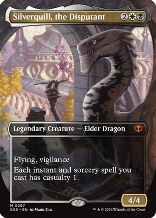 Silverquill, the Disputant (Borderless) (SOS-287) - Secrets of Strixhaven Foil