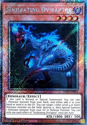 Souleating Oviraptor (Platinum Secret Rare) (RA05-EN011) - Rarity Collection 5 1st Edition