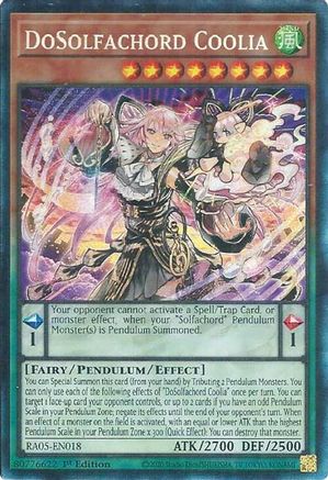 DoSolfachord Coolia (Collector's Rare) (RA05-EN018) - Rarity Collection 5 1st Edition