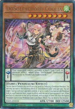 DoSolfachord Coolia (Ultimate Rare) (RA05-EN018) - Rarity Collection 5 1st Edition