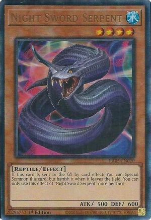 Night Sword Serpent (Ultimate Rare) (RA05-EN020) - Rarity Collection 5 1st Edition