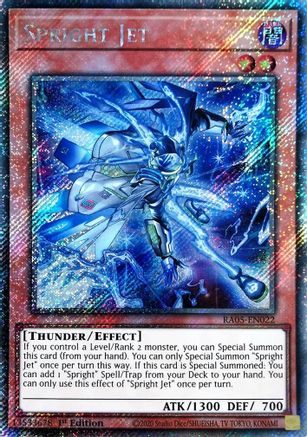 Spright Jet (Platinum Secret Rare) (RA05-EN022) - Rarity Collection 5 1st Edition