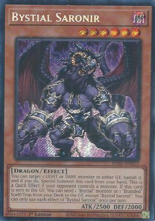 Bystial Saronir (Secret Rare) (RA05-EN023) - Rarity Collection 5 1st Edition