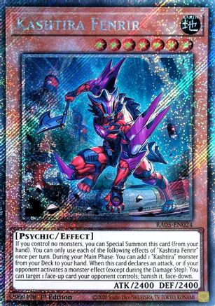 Kashtira Fenrir (Platinum Secret Rare) (RA05-EN024) - Rarity Collection 5 1st Edition