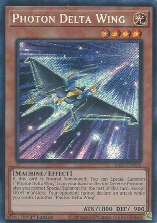 Photon Delta Wing (Secret Rare) (RA05-EN026) - Rarity Collection 5 1st Edition