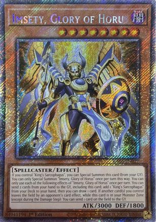 Imsety, Glory of Horus (Platinum Secret Rare) (RA05-EN027) - Rarity Collection 5 1st Edition