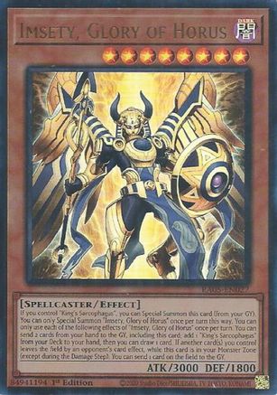 Imsety, Glory of Horus (Ultra Rare) (RA05-EN027) - Rarity Collection 5 1st Edition