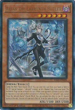 Arias the Labrynth Butler (Ultimate Rare) (RA05-EN028) - Rarity Collection 5 1st Edition