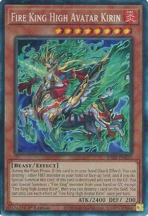 Fire King High Avatar Kirin (Collector's Rare) (RA05-EN032) - Rarity Collection 5 1st Edition