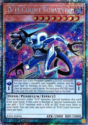D/D Count Surveyor (Platinum Secret Rare) (RA05-EN034) - Rarity Collection 5 1st Edition