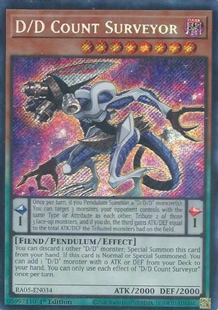 D/D Count Surveyor (Secret Rare) (RA05-EN034) - Rarity Collection 5 1st Edition